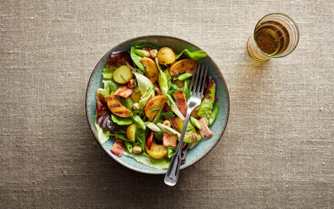 Pembrokeshire Early Potato and Bacon Salad with Apple Dressing